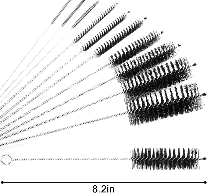LOVEINUSA Straw Cleaner Brush, 10 Pieces 8.2 Inch Bottle Brush, Nylon Tube - Image 2