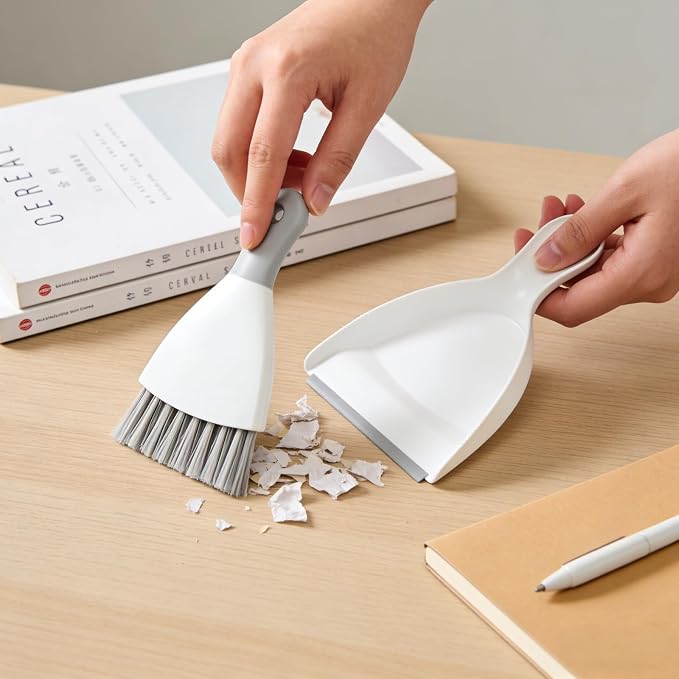 Mini Dustpan and Brush Set, Small Broom and Dustpan Set Dust Pan and Portable - Image 3