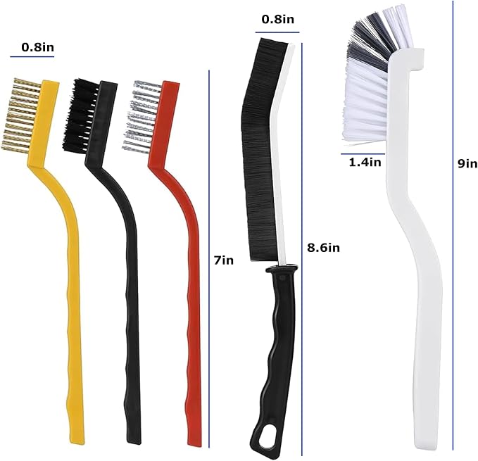 Crevice Cleaning Brush 12Pcs, Hard Bristle Deep Cleaning Brushes Supplies - Image 7