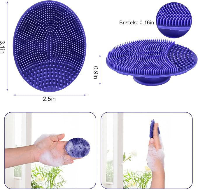 INNERNEED Silicone Face Cleansing Scrubber, Exfoliating Scrub Manual Handheld - Image 2