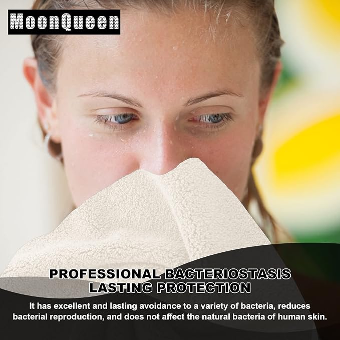 MOONQUEEN Microfiber Facial Cloths Fast Drying Washcloth 12 Pack - Image 5