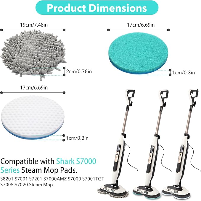 S7001 Upgraded Steam&Scrub Mop Pads Kit - Image 7