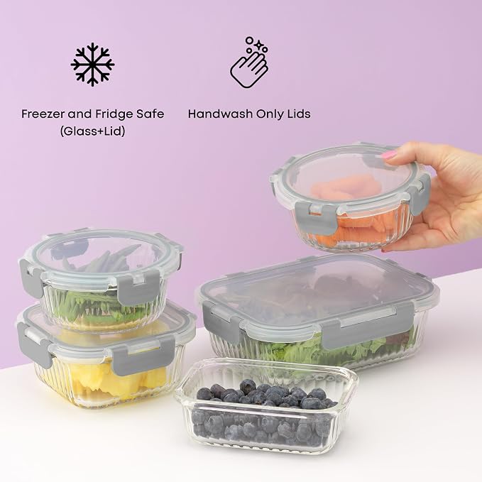 JoyJolt 24pc Borosilicate Glass Storage Containers - Image 6