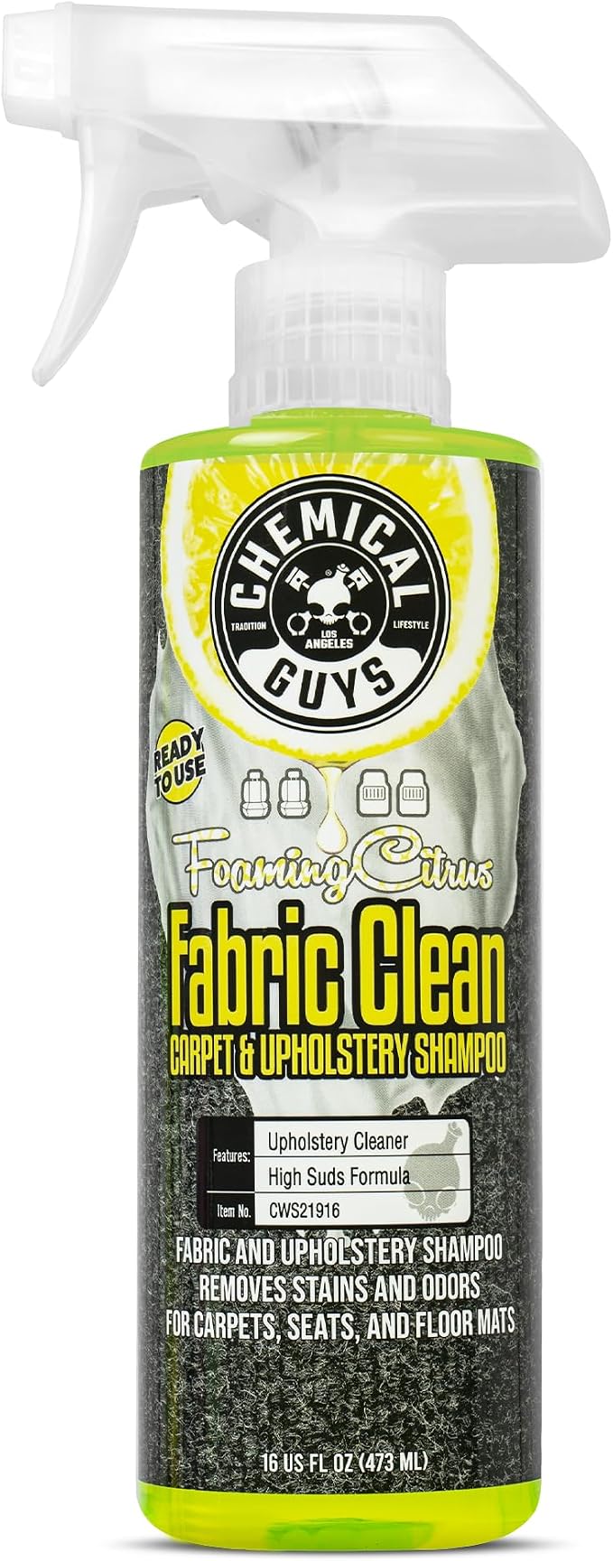 Chemical Guys Foaming Citrus Fabric Clean Carpet & Upholstery Cleaner by ChemicalGuys