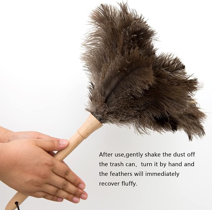 THARAHT 1PCS Ostrich Feather Duster Fluffy Natural - Image 4