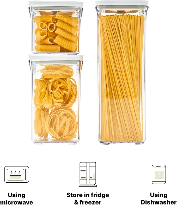 VAKUEN Premium Airtight Food Storage Containers, Square-S 3PC-SET, Smart - Image 4