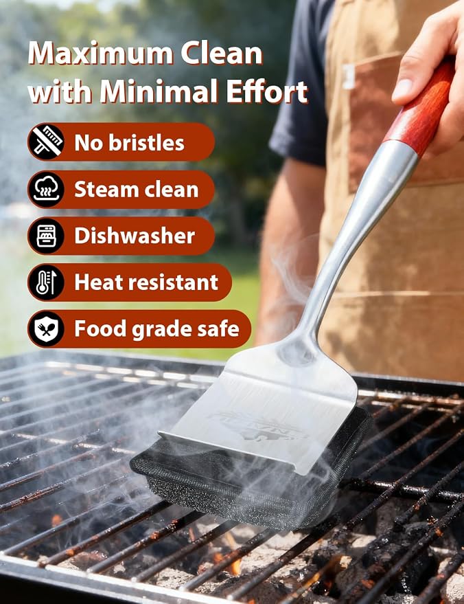 Grill Brush Bristle Free for Outdoor Grill, Grill Brush Bristle Free - Image 3