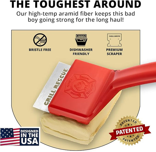 Grill Rescue BBQ Replaceable Cleaning Head, Bristle Free Grill Brush- Durable - Image 2