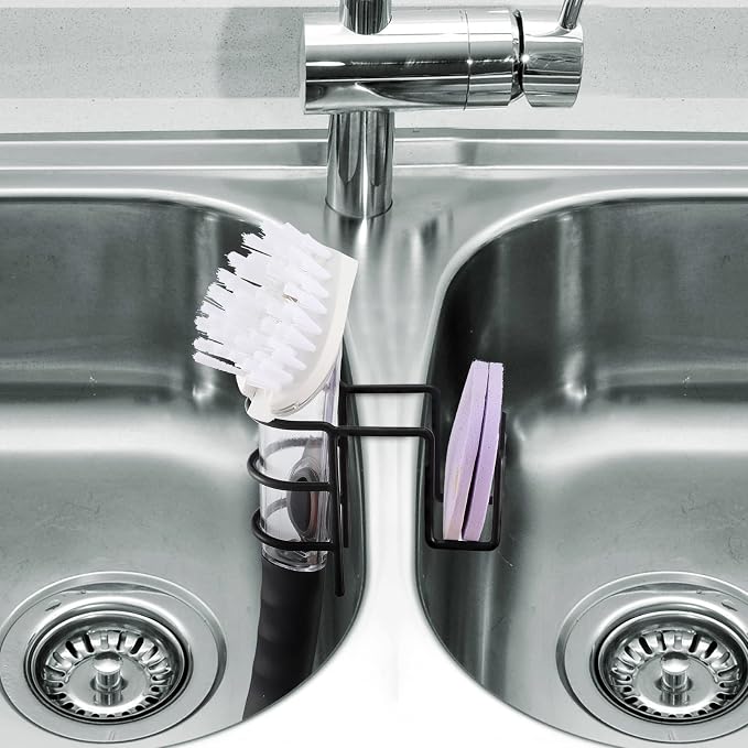 Blulu 2 Pieces Sink Dish Wand Brush Holder Kitchen Sink Caddy Organizer Sponge - Image 6