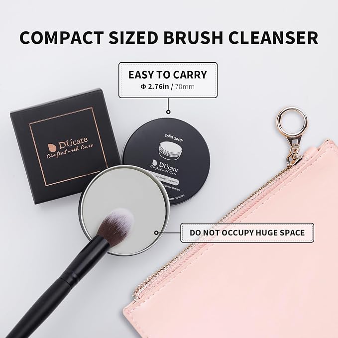 DUcare Makeup Brush Cleaner Shampoo Soap Solid Brush Cleaning Mat Removes - Image 7