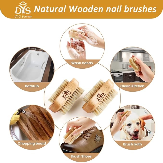 Generic Wooden Fingernail Nail Brushes - Image 5