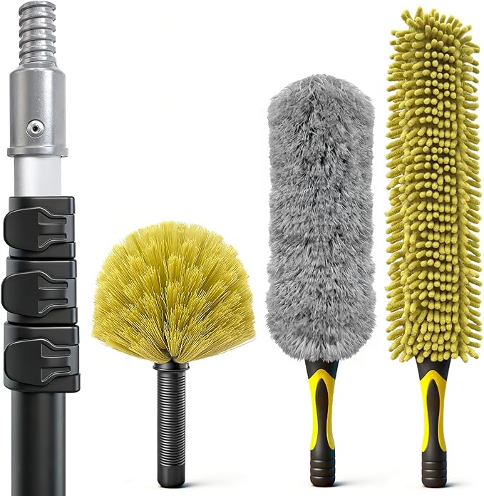 4-12Ft Telescoping Extension Pole Kit, 4-in-1 High Reach Duster by ARTIPOLY