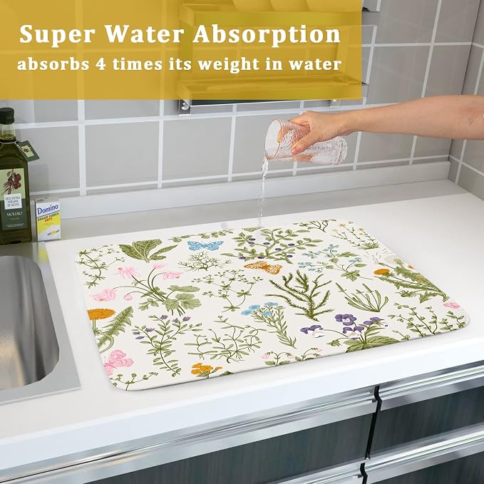 Wild Flowers Plant Dish Drying Mats - Image 7