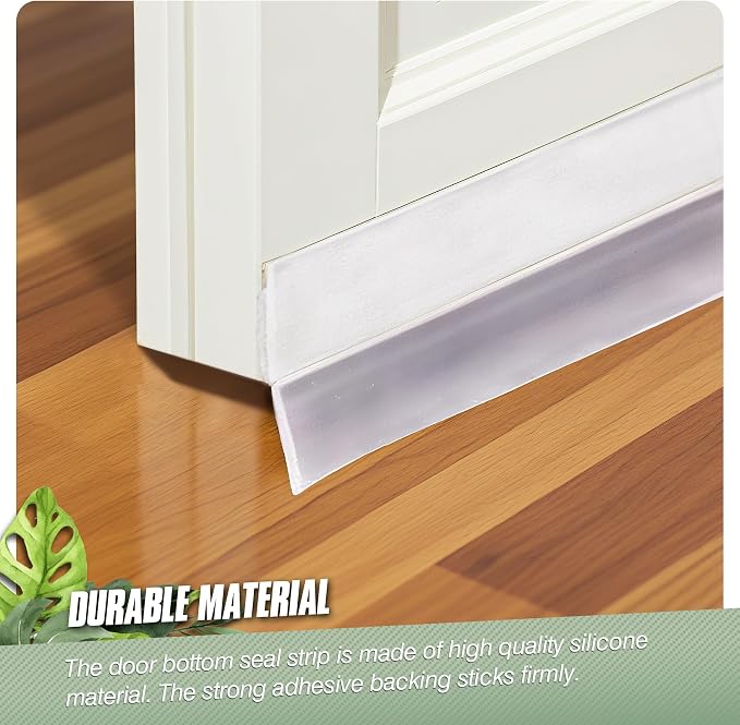 Silicone Weather Stripping Door Seal Strip, 16.4 Feet Self Adhesive Sealing - Image 4