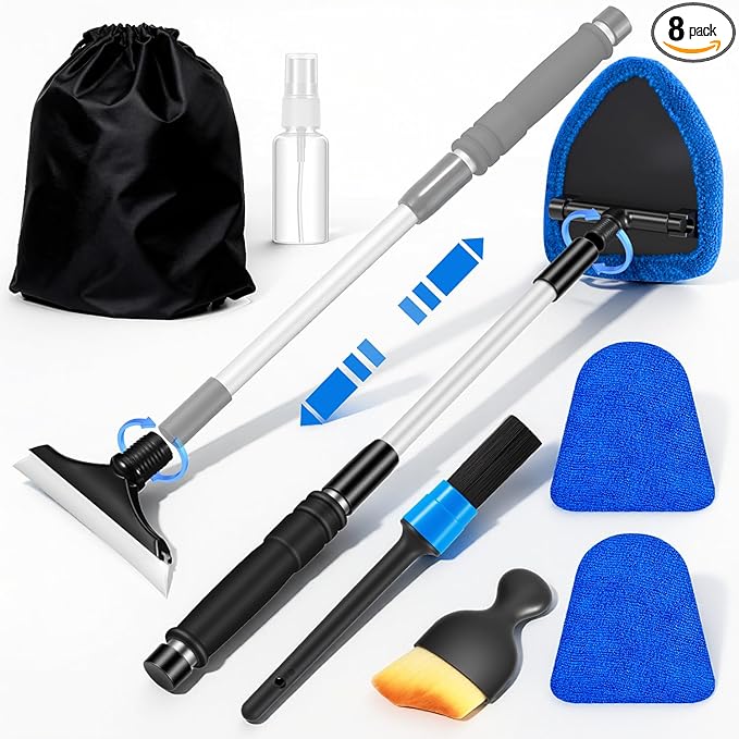 Windshield Cleaner Tool, Car Interior Cleaning Kit by Vioview