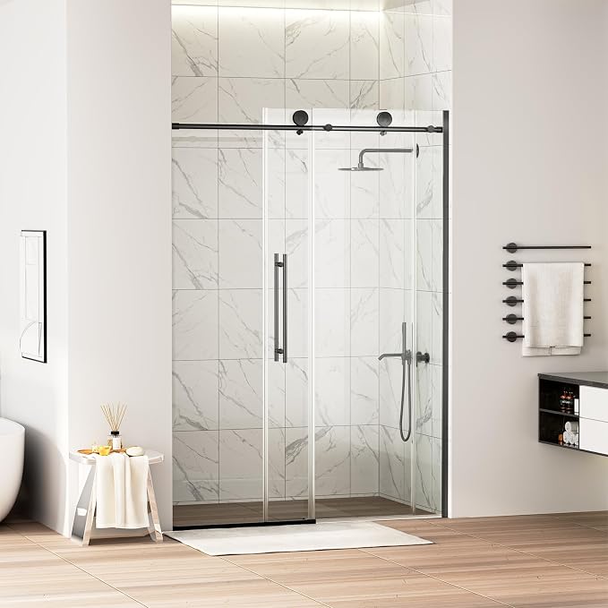 WinZo Frameless Shower Door 50-54 in W x 75 in H, Sliding Shower Door by winzo
