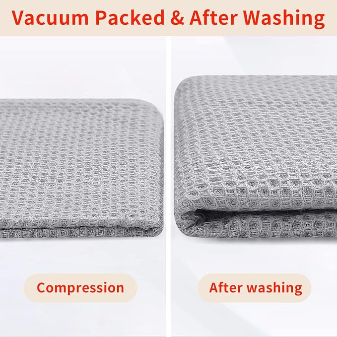 Homaxy 100% Cotton Waffle Weave Kitchen Dish Towels, Ultra Soft Absorbent Quick - Image 8
