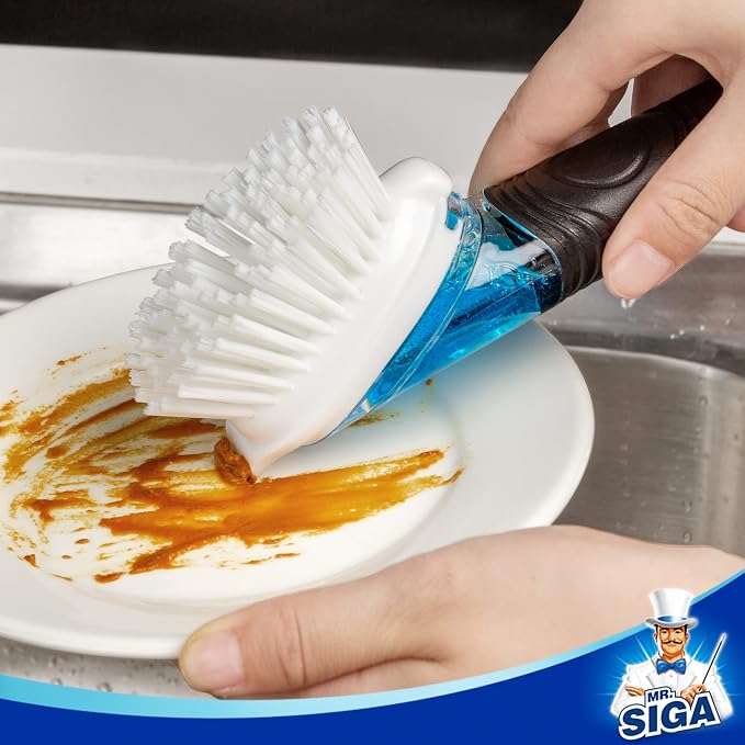 MR.SIGA Soap Dispensing Dish Brush Refills, 4 Pack - Image 7