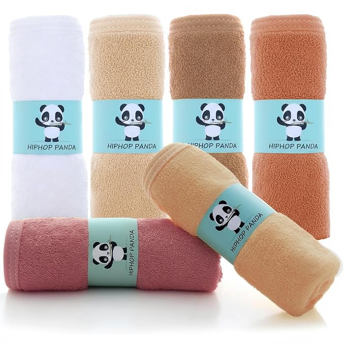 HIPHOP PANDA Baby Washcloths, Rayon Made from Bamboo by HIPHOPPANDA