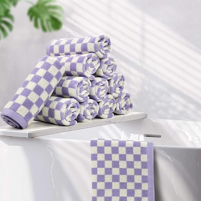 Jacquotha Cotton Washcloth 12 Pack, Soft Absorbent Washcloths Facecloth - Image 3