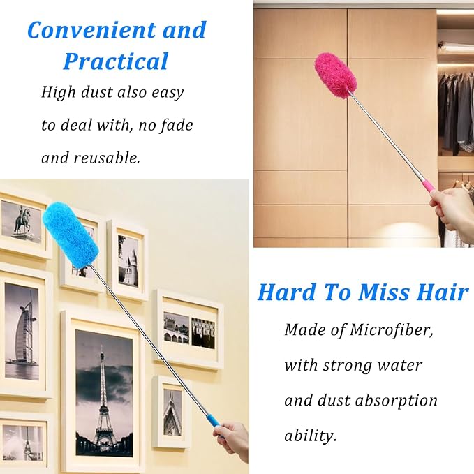 4 Pack Microfiber Feather Duster, - Image 6