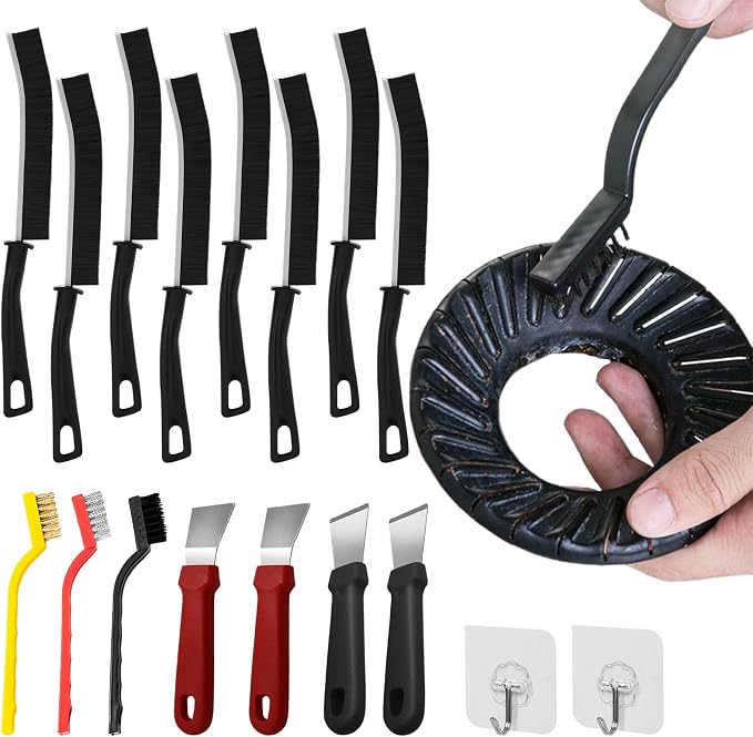 17pcs Crevice Cleaning Brush Set, Bristle Corner Cleaning Brush Set Household - Image 2