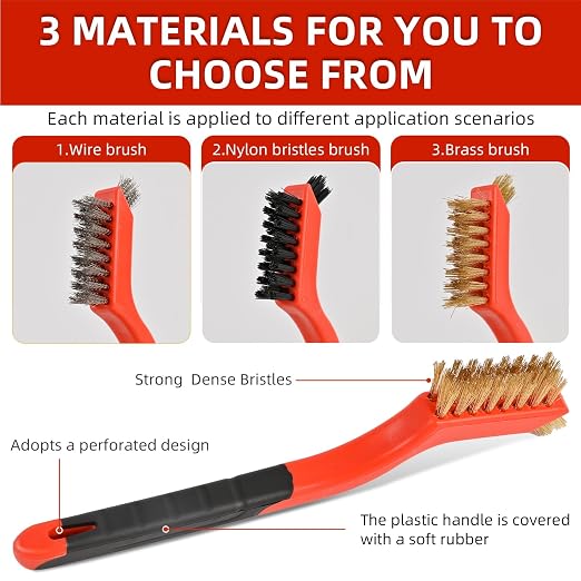3pcs Wire Brushes for Cleaning Rust, Upgrade Wire Brush Set - Image 2