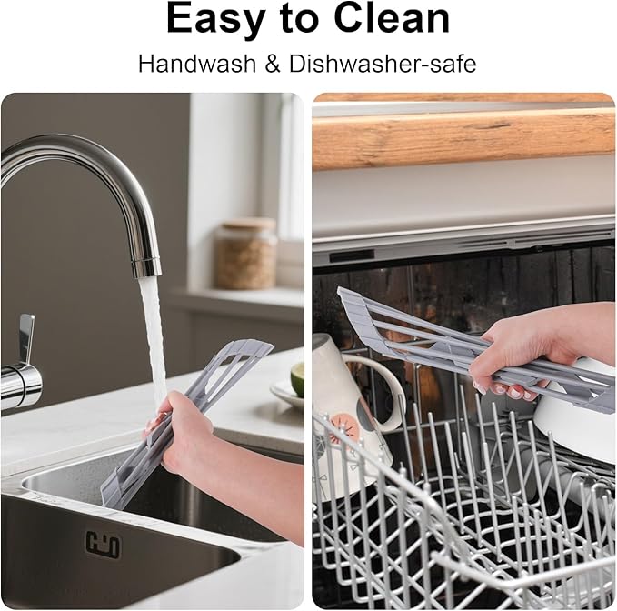 Corner Sink Caddy Kitchen Sink Organizer, Silicone Wrapped Triangle Roll Up - Image 4