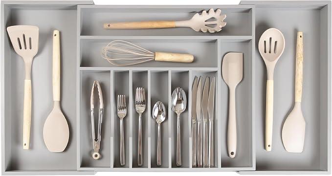 KitchenEdge Premium Silverware, Flatware and Utensil Organizer by KitchenEdge
