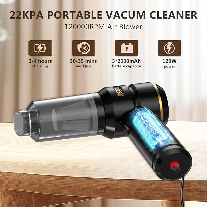 Handheld Vacuum Cordless 22000PA High Power Car Vacuum Cleaner - Image 6