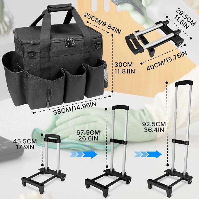 LIWSHWZ Rolling Cleaning Caddy Bag - Image 3