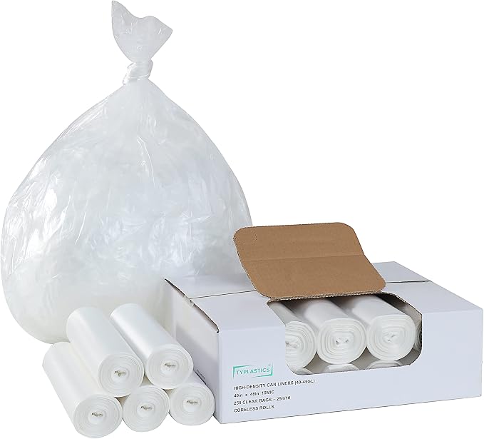 TYPLASTICS 40-45 Gallon Clear Trash Can Liners - Image 5