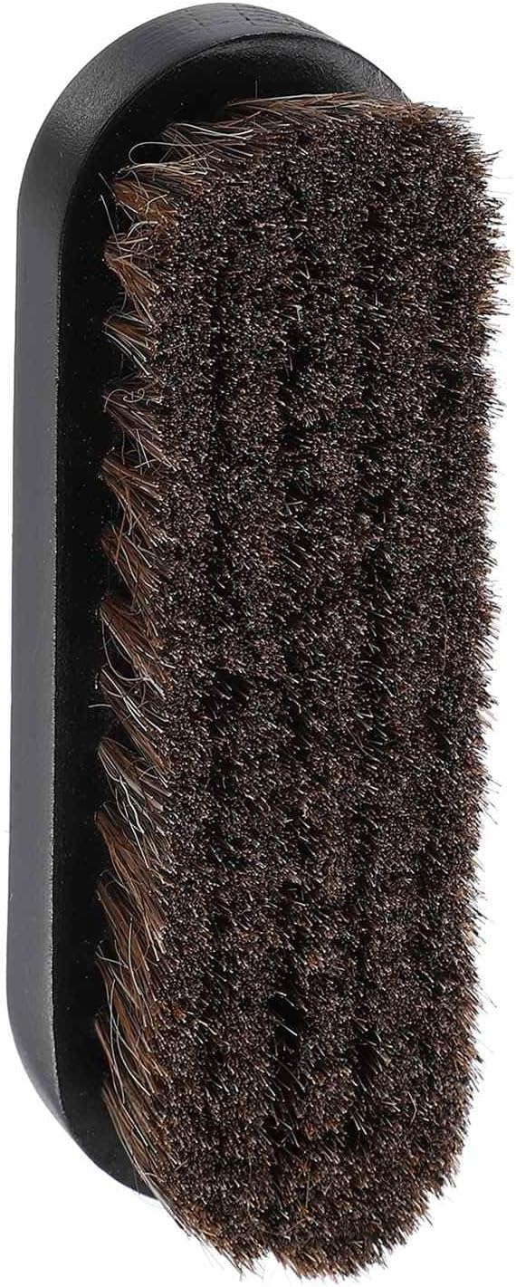 HARFINGTON Shoe Cleaning Brush 5"x2" Beech Wood Horsehair Boot Polish Brushes by HARFINGTON