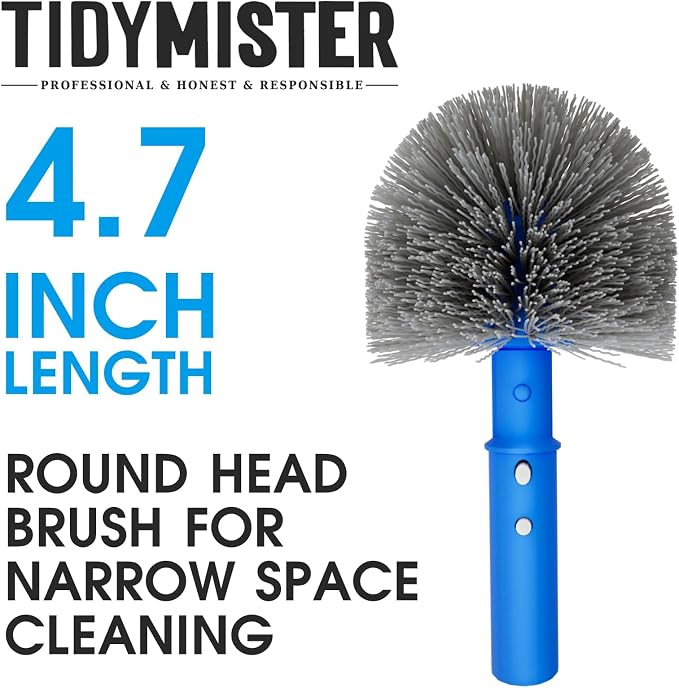 Small Pool Brush Head for Cleaning Narrow Corners Steps, Stiff Wavy Bristles - Image 2
