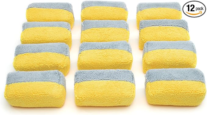 Autofiber Mini Ceramic Coating Applicator Sponge | 12 Pack | by Autofiber
