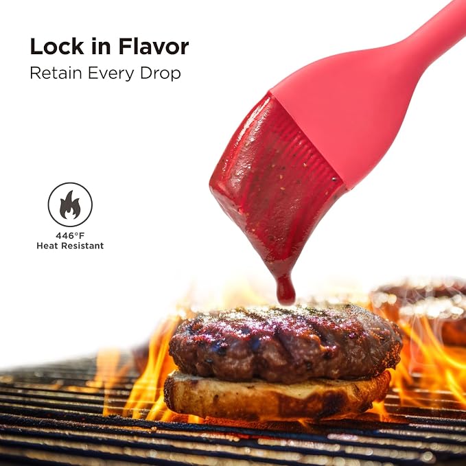 Kitchen Mama WaltzGrip Platinum Silicone Basting Pastry Brush: Set of 2 - Image 4