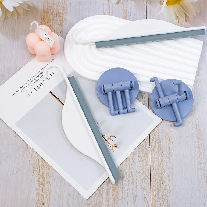 4 Pcs Mini Squeegee with Hanging Hook Shower Mirror Squeegee - Image 6