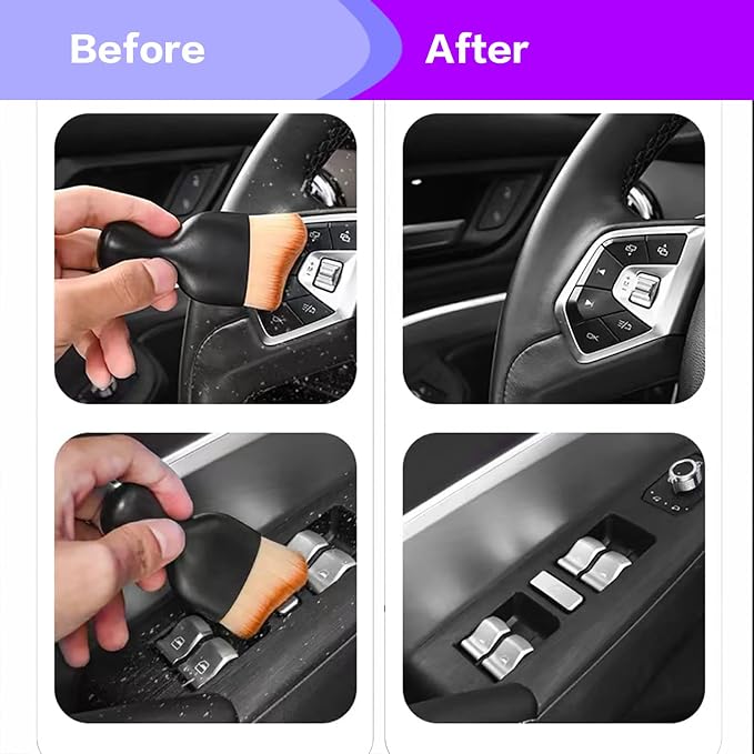 Car Interior Detailing Brush, Soft Bristle Cleaning Brush Car Detailing Brush - Image 6