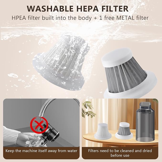 Handheld Vacuum Cordless 22000PA High Power Car Vacuum Cleaner - Image 4