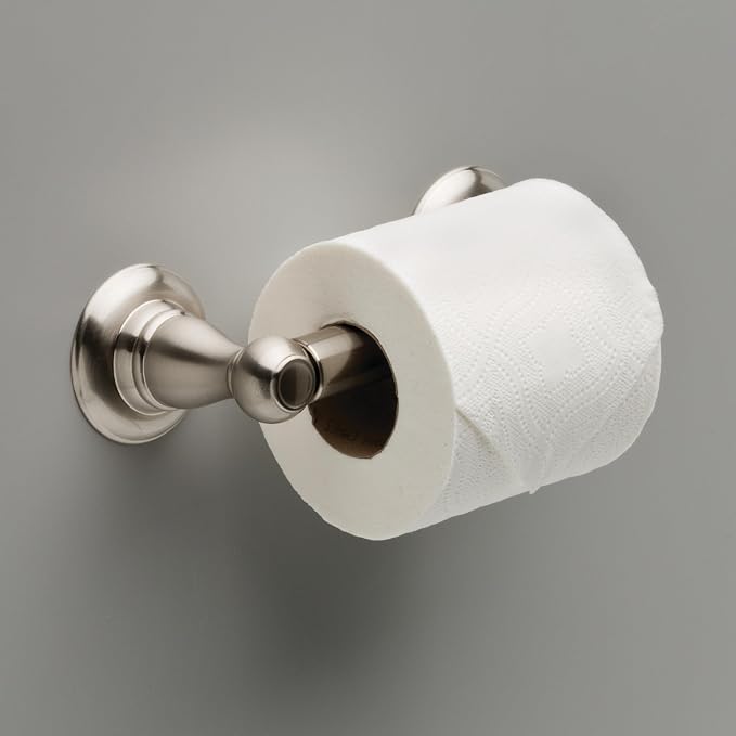 Delta Faucet Porter Toilet Paper Holder, SpotShield Brushed Nickel, Bathroom - Image 2