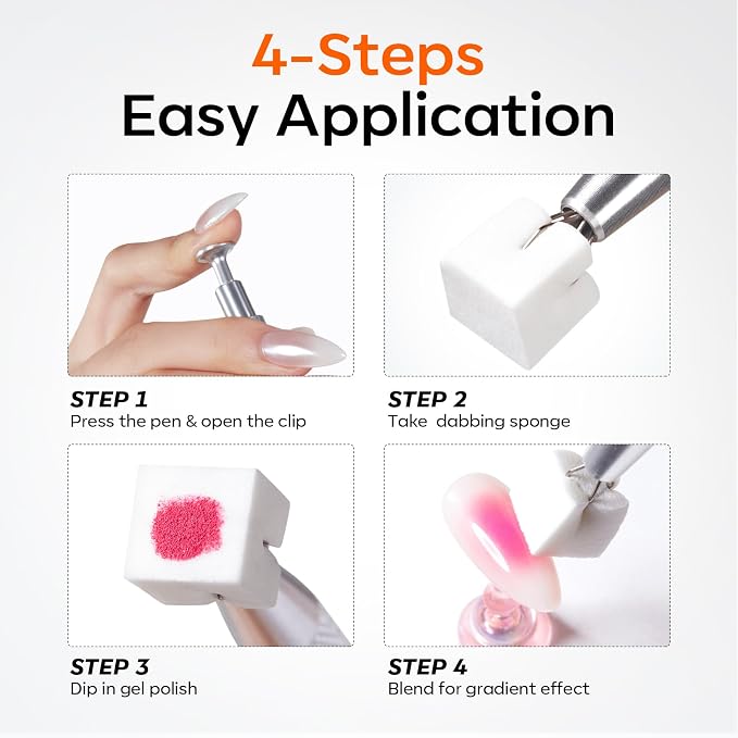 Modelones 150pcs Nail Sponges for Ombre, Nail Art Sponge - Image 8