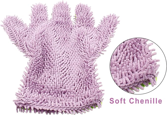 BokWin 2-Pack Car Wash Mitt Scratch Free, 5-Finger Microfiber Wash Mitts - Image 4