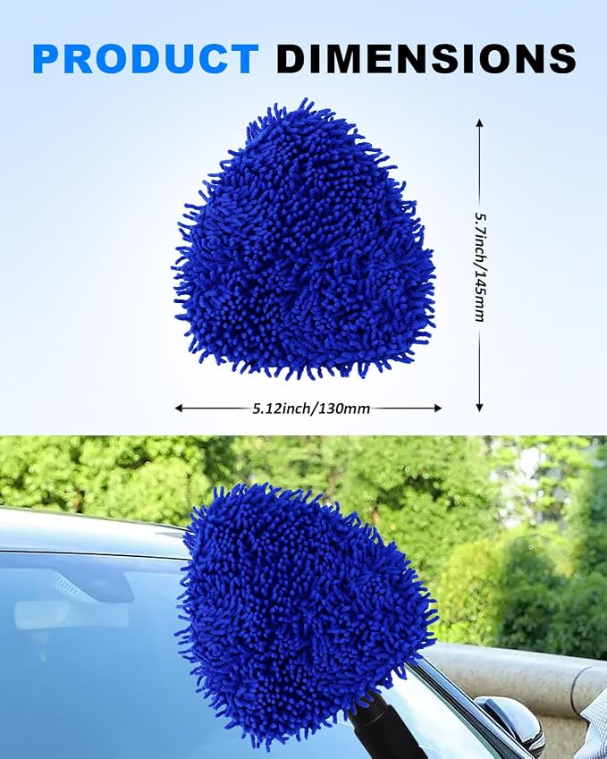 5 Pack Microfiber Pads, Upgraded High-Density Chenille Replacement Heads Cover - Image 4