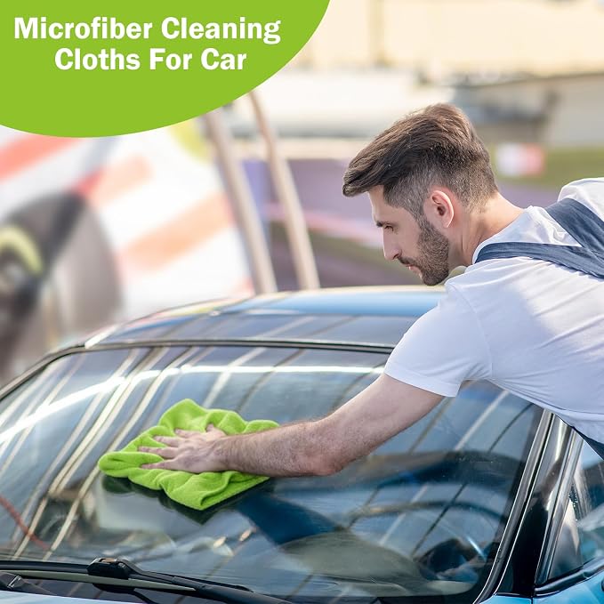Tallew 16 Pcs Car Microfiber Towels Buffing Drying Wash Cleaning Cloths Plush - Image 4