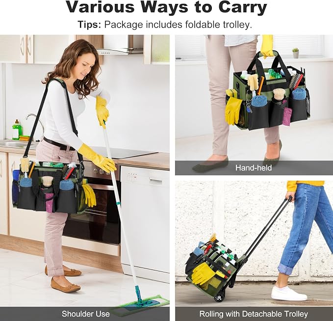 Housolution Rolling Cleaning Caddy Bag - Image 5