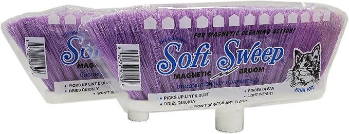 The Original Soft Sweep Magnetic Action Broom 6-PACK: 2 PURPLE, 2 PINK - Image 6