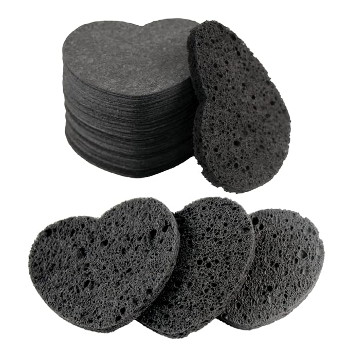50-Count Facial Sponges Compressed, 100% Natural Cellulose Face Sponge by Mainlyrunmakeupsuppliers