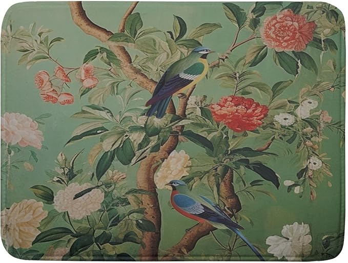 Khope Green Chinoiserie Dish Drying Mat by Unknown