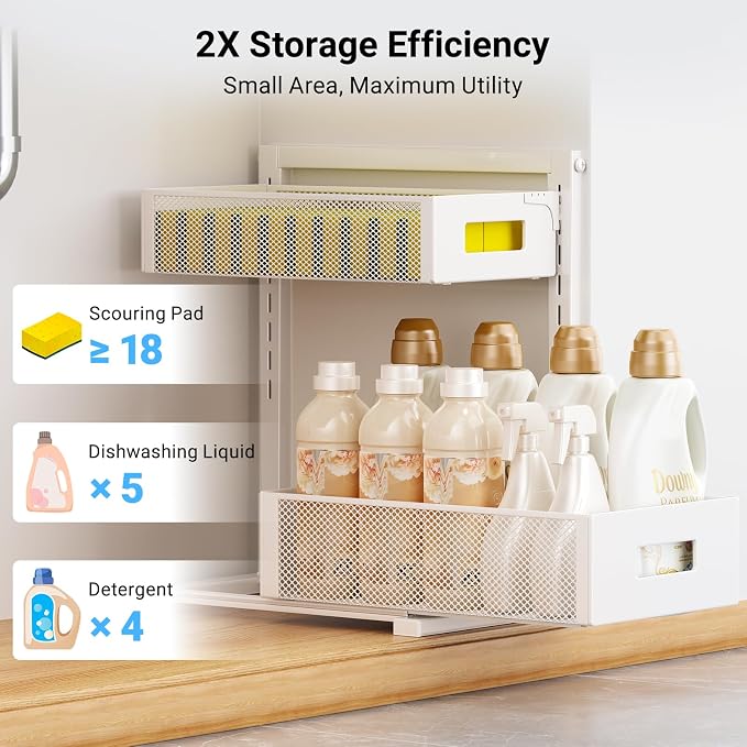 Pull-out Under Kitchen Sink Organizer, Metal Functional Under Sink Organizer - Image 7