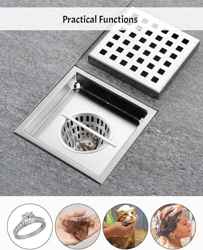 2 Inch Hair and Debris Strainer, Shower Drain Strainer - Image 3